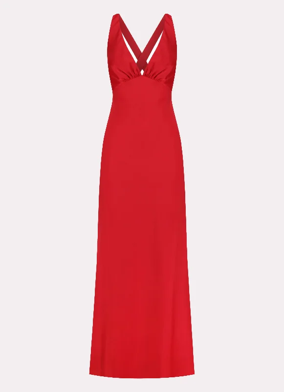 Slyvia Maxi Dress - Red