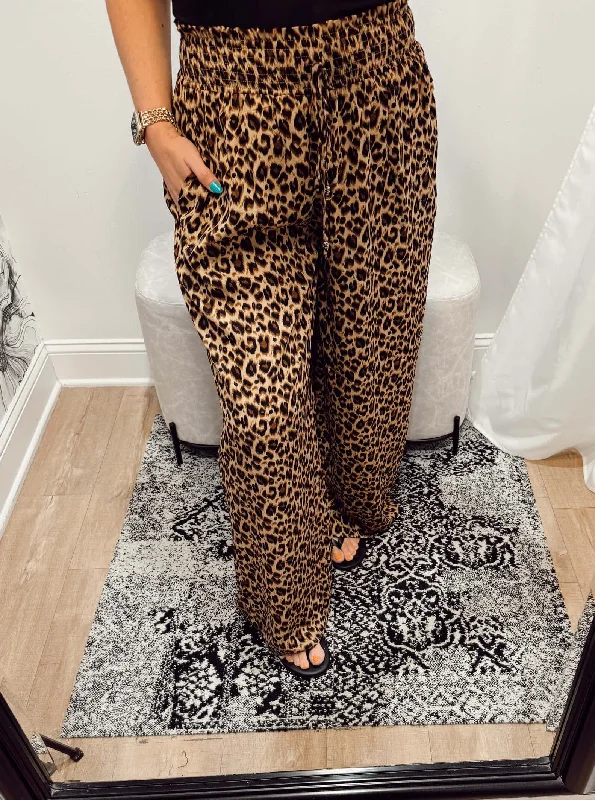 Stanton Leopard Wide Leg Pants