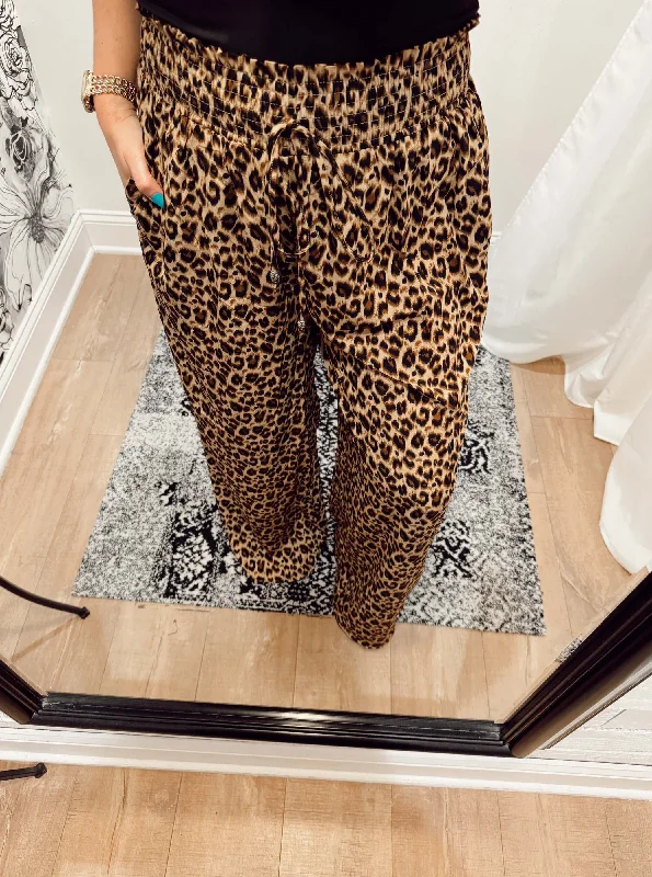 Stanton Leopard Wide Leg Pants