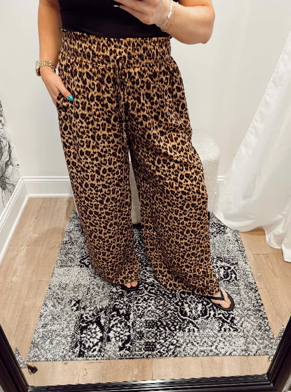 Stanton Leopard Wide Leg Pants