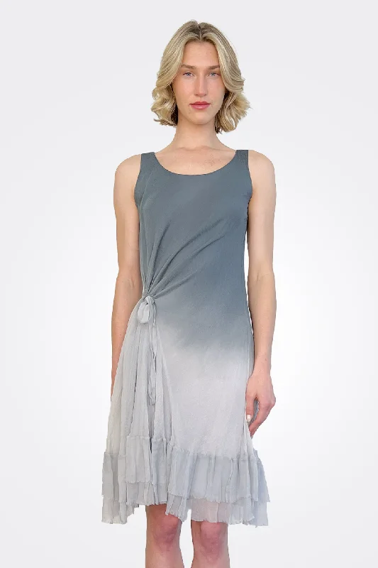 Synched Side Dress - Dark Grey / Light Grey