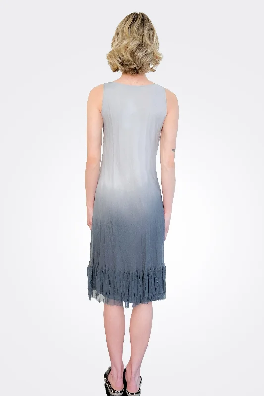 Synched Side Dress - Light Grey / Dark Grey