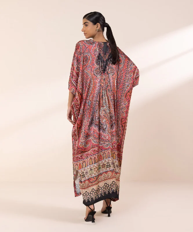 Embellished Silk Kaftan