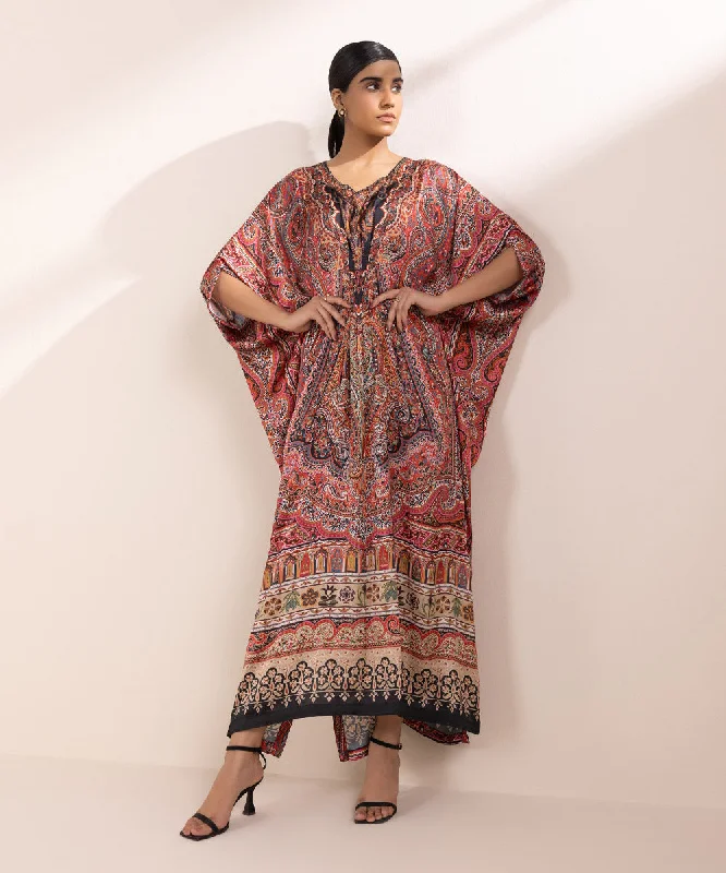 Embellished Silk Kaftan