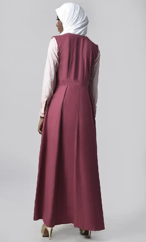 Unique Style Abaya With Inner Shirt