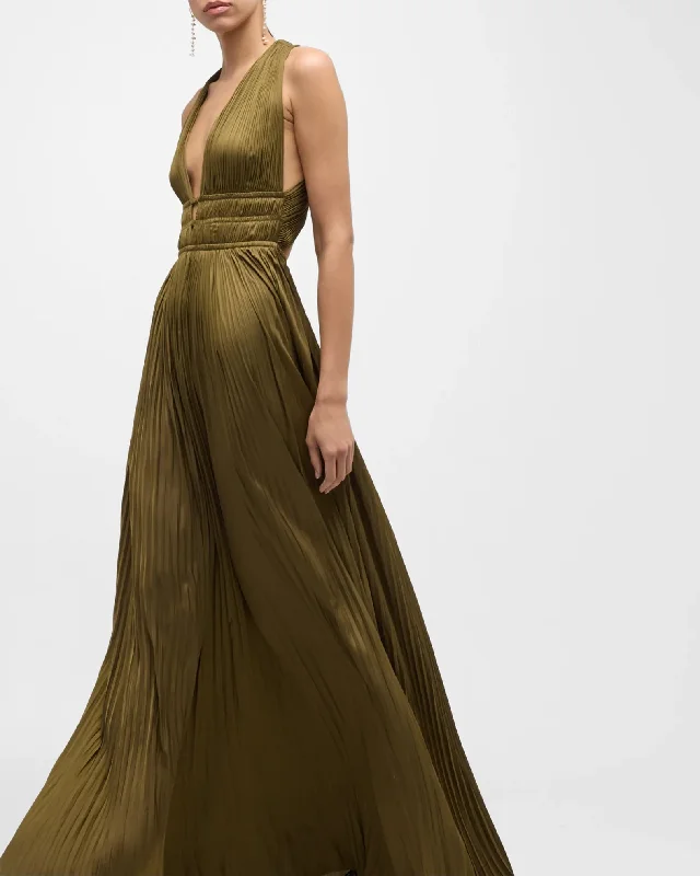 Veda Gown - Olive