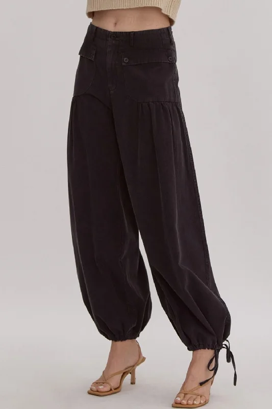 Serendipity Washed Black Denim Balloon Pants