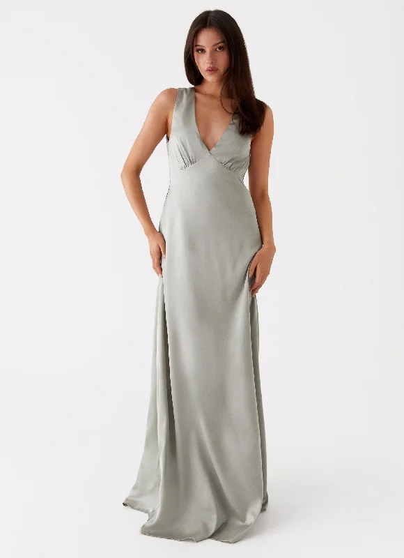 Winnie Cowl Back Maxi Dress - Sage