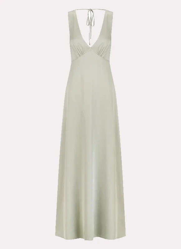 Winnie Cowl Back Maxi Dress - Sage