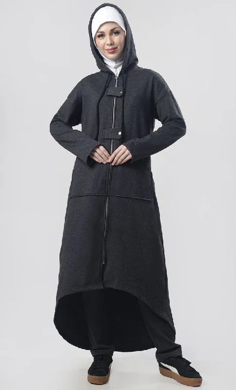 Winter Fleece Modest Length Zipper Jacket