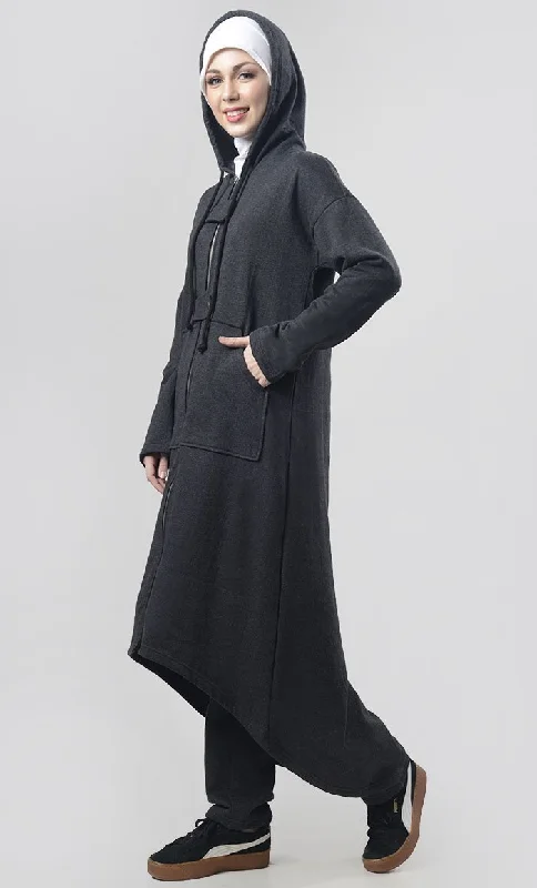 Winter Fleece Modest Length Zipper Jacket