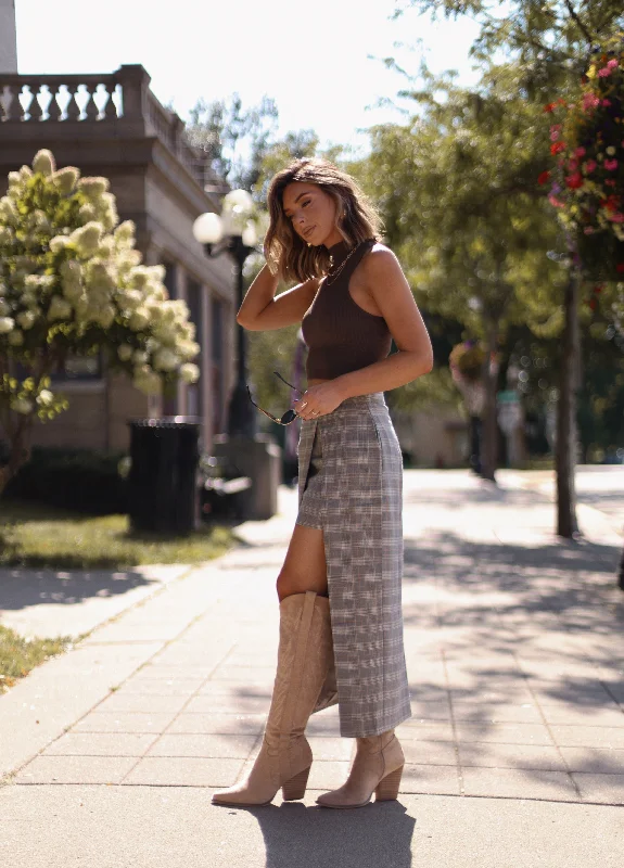 Workweek Plaid Skirt