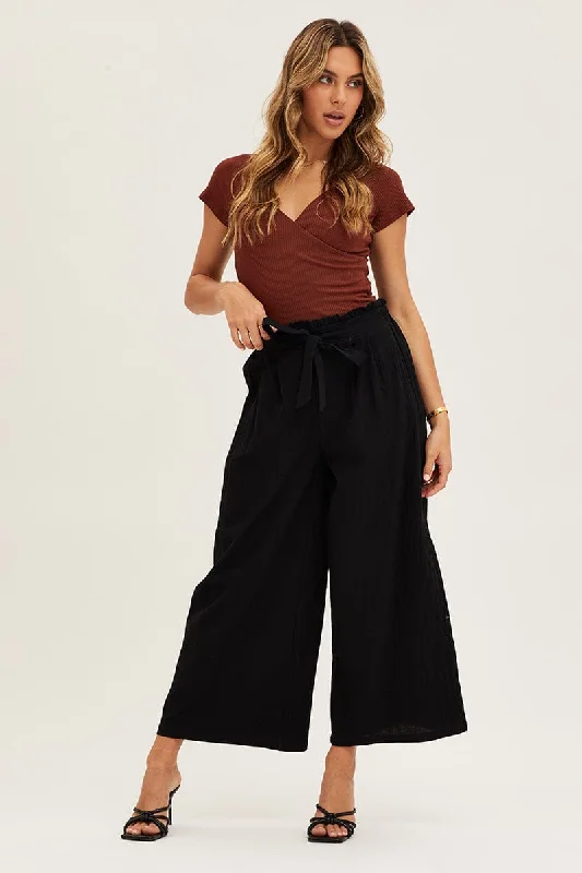 Brown Off Shoulder Rib Bodysuit