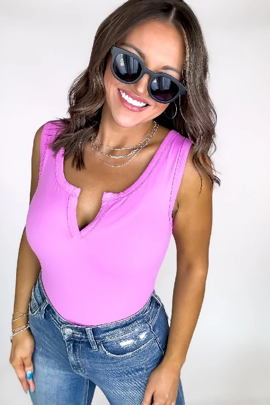 Loving This Moment Bright Mauve Bodysuit