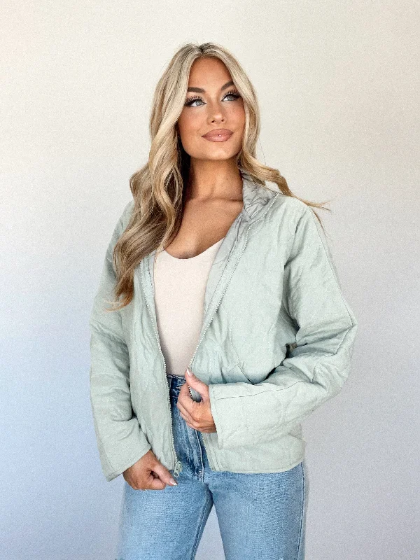 Sage Wanderlust Quilted Jacket