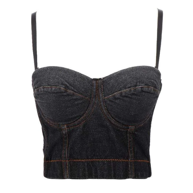 Women's Grunge Denim Bustiers