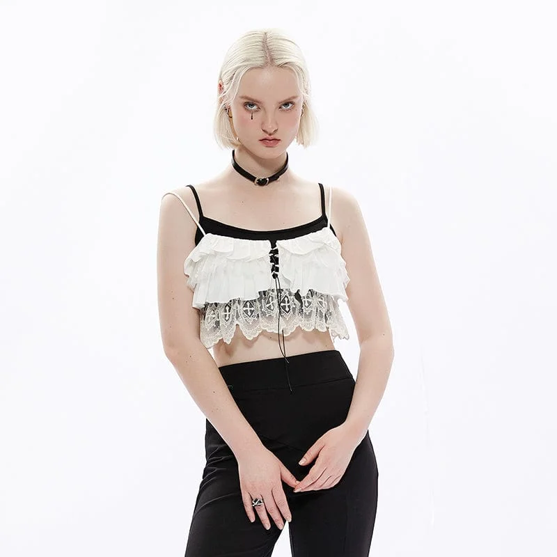 Women's Grunge Multilayer Lace Bustier